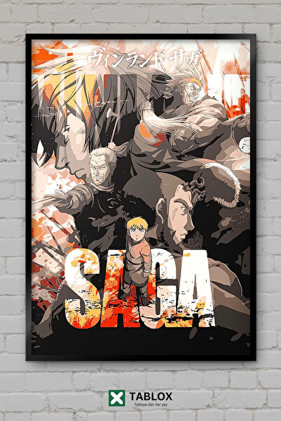TABLOX Vinland Saga Anime Manga Lik vikinškog ratnika Uramljena dekorativna M...