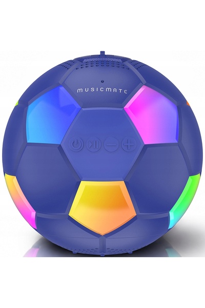 MUSICMATE Boxă portabilă MM-SB40-N FootballWave LED Radio FM Albastru