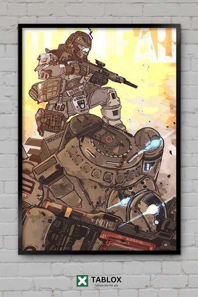 TABLOX Αφίσα δράσης Titanfall Video Game Robot Mecha με πλαίσιο, διακοσμητικό...