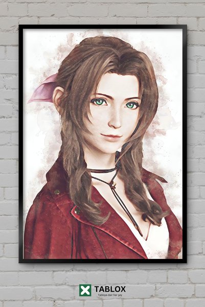 TABLOX Final Fantasy 7 Aerith Gainsborough Πορτρέτο Παιχνίδι RPG Διακοσμητικό...
