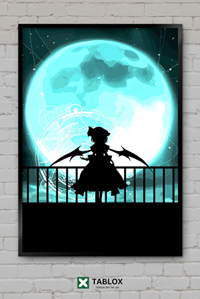 TABLOX Touhou Video Game Anime Hell Japanese Frame View Tablou decorativ din MDF