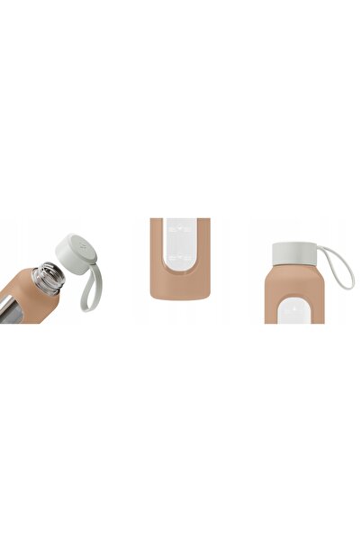Wessper Sticlă de sticlă 0,5l motivațională pentru apă cu gradații de fitness B1