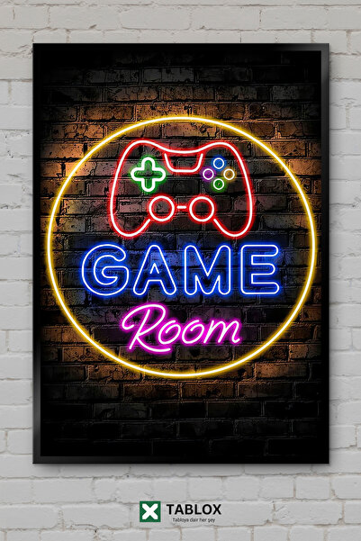 TABLOX Gaming Room Game Room Poster neon Design pentru gameri Tablou decorati...