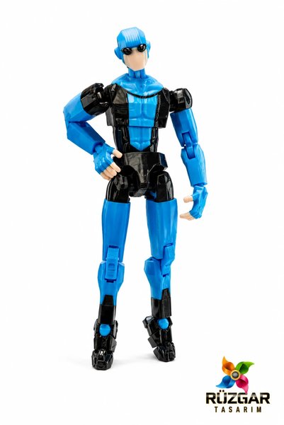 Rüzgar Tasarım Bald Mark R13 İnvincible Tüm Eklemleri Hareketli Robot Dummy A...