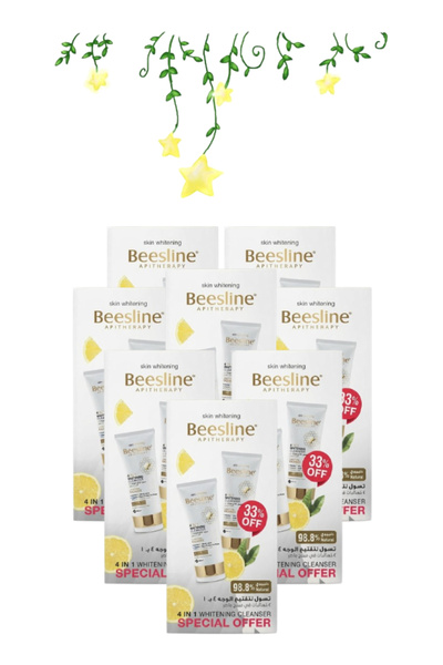 Beesline 8 قطع من منظف تبييض البشرة 4 في 1 بيرفكت راديانس 150 مل