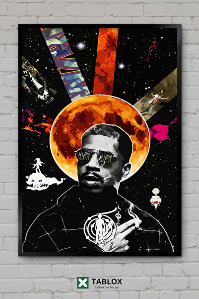 TABLOX Kid Cudi Ράπερ Ράπερ Χιπ Χοπ Μουσική Τραγούδι Άλμπουμ Εμφάνιση κορνίζα...