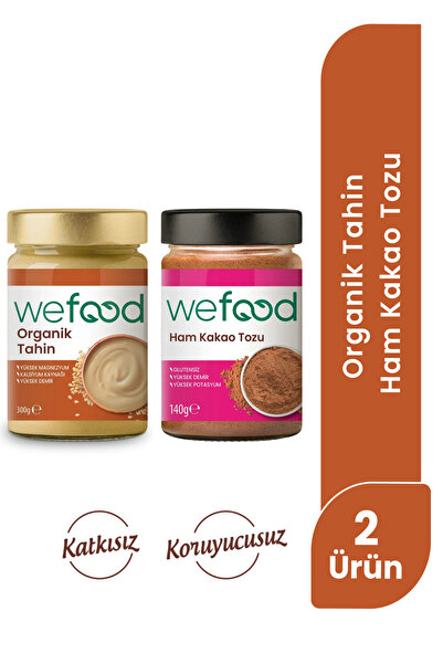 Wefood Ham Kakao Tozu 140 gr + Organik Tahin 300 gr