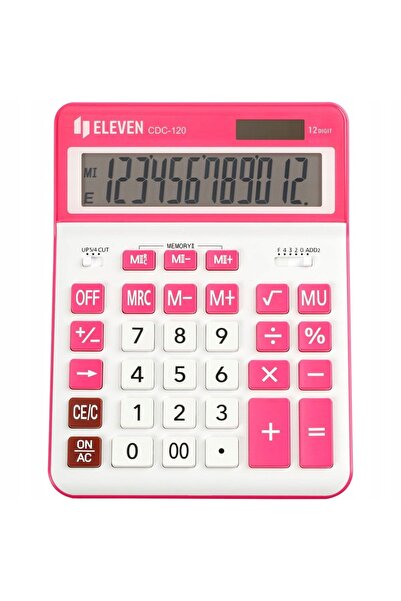 ELEVEN Calculator CDC120WHRD, alimentat cu baterii și energie solară, 4 memorii