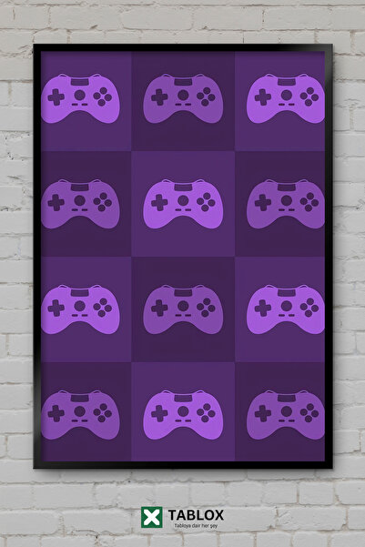 TABLOX Χειριστήρια παιχνιδιών Purple Mor Gaming Poster Διακοσμητικός πίνακας ...