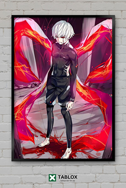 TABLOX Tokyo Ghoul Anime Manga Gul Personaj Scenă Poster Încadrat Tablou deco...