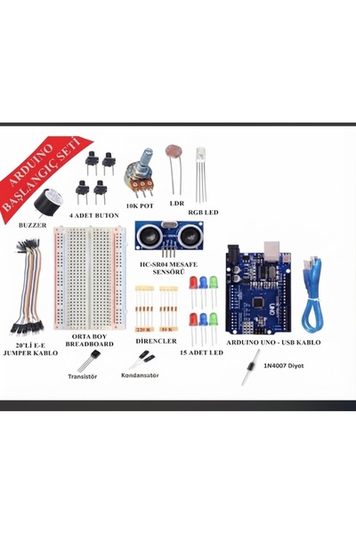Arduino Uno Hazır Ekonomik Başlangıç Set