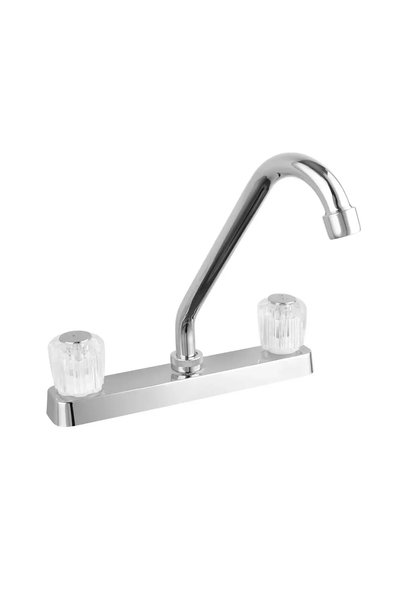 HOMEPLUS Home Plus High Profile Kitchen Deck Mount Faucet Chrome (L 20.3 cm)