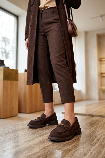 Ayakkabı Fuarı Elit Pm208 K4031 Women's Genuine Leather Casual Shoes Brown