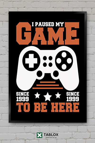 TABLOX Poster de joc Gamer Neon Decor Artă de perete Tablou decorativ înrămat...