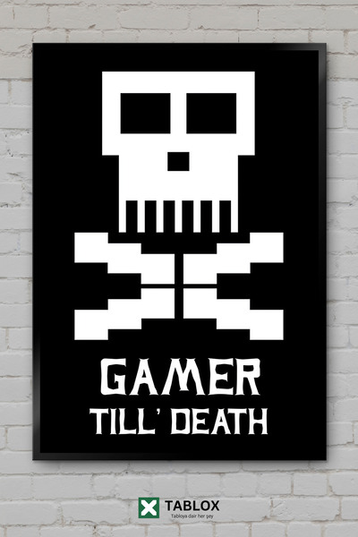 TABLOX Gamer Until Death - Αφίσα Gamer Until Death με κορνίζα, διακοσμητικός ...