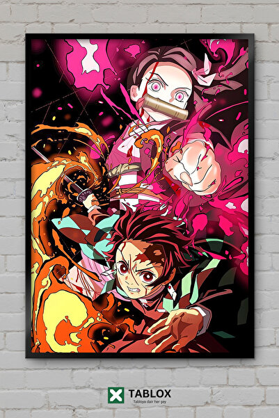 TABLOX Demon Slayer Kimetsu No Yaiba Anime Manga Likovi Okvir Izgled Dekorati...