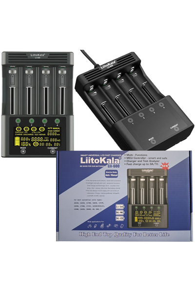 liitokala Încărcător LII-600 pentru baterii AA, AAA, SC, Li-Ion și Ni-MH/Ni-Cd