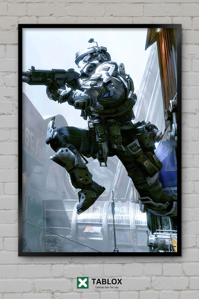 TABLOX Titanfall Video Game Robot Mecha Action Poster Framed Decorative Mdf P...