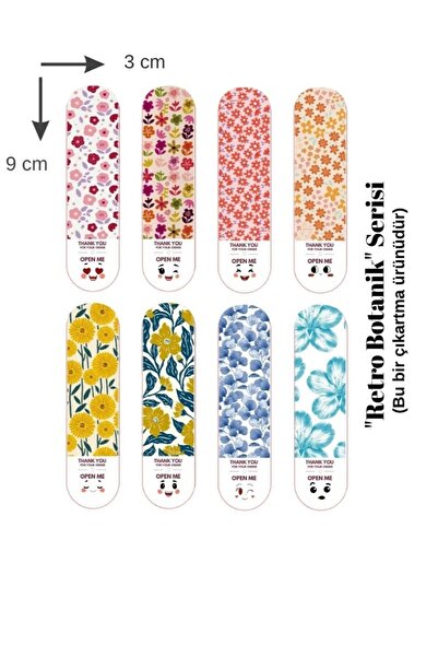 Aspak Kağıtçılık Ambalaj Open Me Sticker 8’li Set | Çiçekli Paketleme ve Kutu...