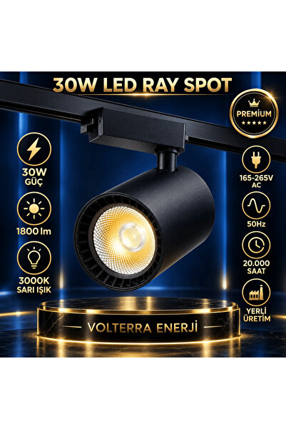Global KTL180 30W LED Ray Spot 3000K 1800 lm Siyah