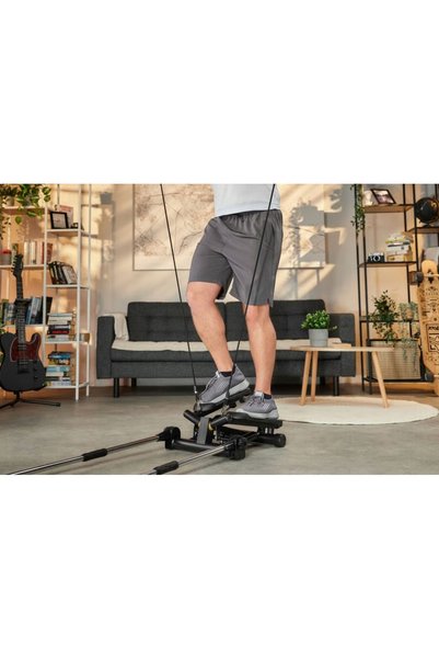Artnico Aparat de step rotativ cu braț și extensii, cu reglaj și contor