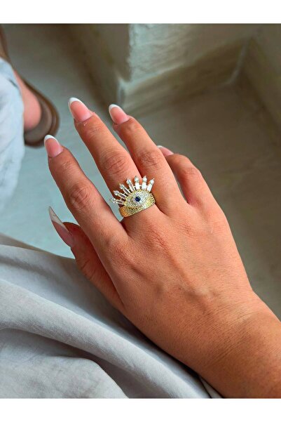 ANKA JEWELLRY خاتم نسائي من الفولاذ - تصميم خاص أنيق وفخم مع زخرفة على شكل عي...