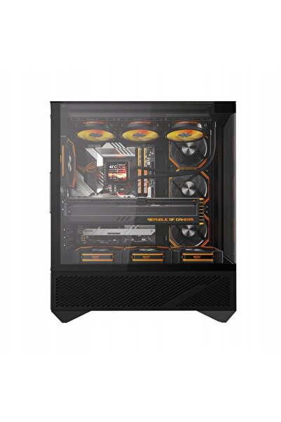 darkFlash Carcasă PC ATX DY460 neagră, 4 ventilatoare ARGB, USB-C