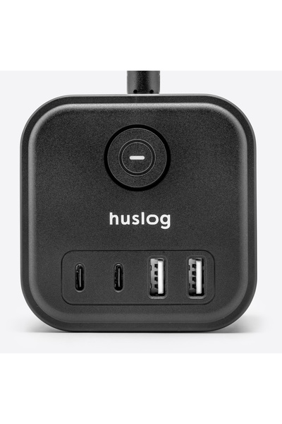 NO BRAND Prelungitor multiplu inteligent cu 4 porturi USB și 3 prize, USB-C H...