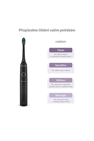 truelife SonicBrush Compact Negru IPX7 Periuță de dinți sonică