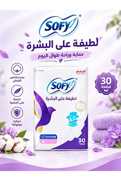 sofy Gentle to Skin, Slim, Large 29 cm, Sanitary Pads with Wings, Pack of 30 ...