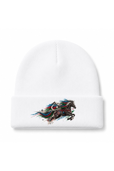 Rabona Fashion Azerbaijan Karabakh Horse Heritage Graphic Beanie