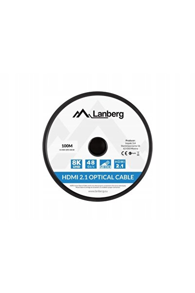 Lanberg Cablu HDMI M/M v2.1 100m 8K negru optic AOC