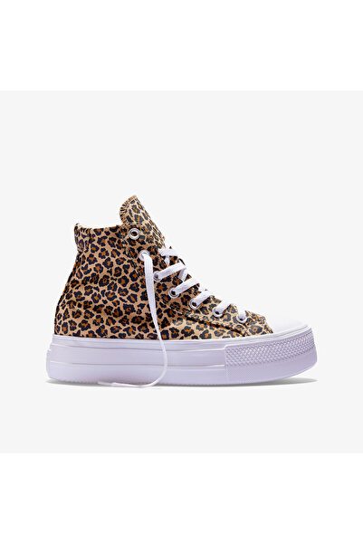 Converse Chuck Taylor All Star Day One Platform Desenli Kahverengi Sneaker