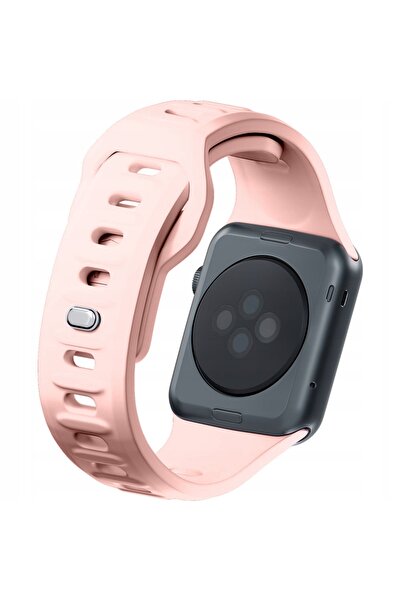 3MK Curea de ceas din silicon roz pudră pentru Apple Watch 42/44/45/49 mm