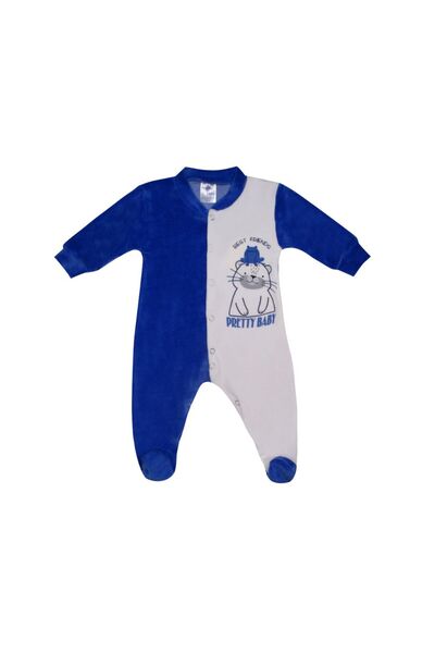 PrettyBaby Πρέτι Μπέιμπι Βελουτέ Ολόσωμη Φόρμα Μωρού για Αγόρια  "Best Friend...