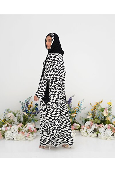 lune Chess Patern Abaya