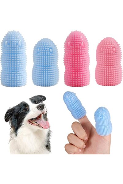 Khazna 2 Pack 360º Silicone Pet Toothbrushes, Dog Cat Toothbrush for Dog Teet...