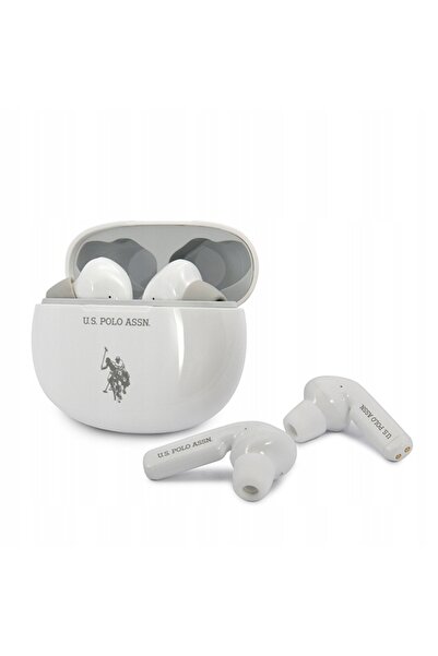 NO BRAND Căști Bluetooth TWS US Polo cu stație de andocare, albe