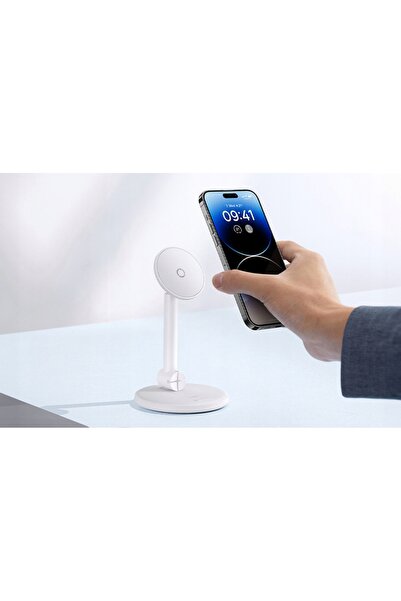 Baseus Suport magnetic MagPro pentru telefon și tabletă alb