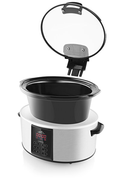 ETA Oală ceramică pentru slow cooker, slow cooker INOX cu bol LCD, 6L, 245W, ...