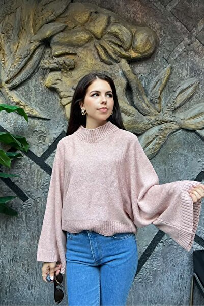 sunfyre Bat Sleeve High Neck Knitwear Sweater Sun529