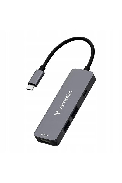 Verbatim Hub adaptor USB-C/HDMI/USB-A 3.2/USB-A 2.0 aluminiu 32155