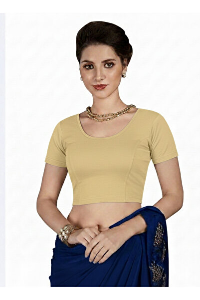 ViViRaSmi Premium Stretch Cotton Saree Blouse – Ready-to-Wear, Pull-On Style (Fits Sizes M & L)