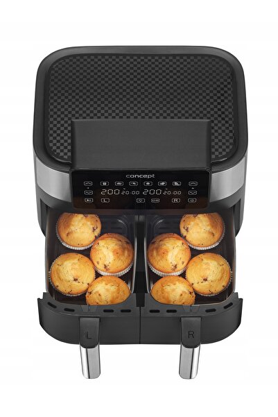 Concept FR8000 Friteuză cu aer cald DUBLĂ 2x 4L