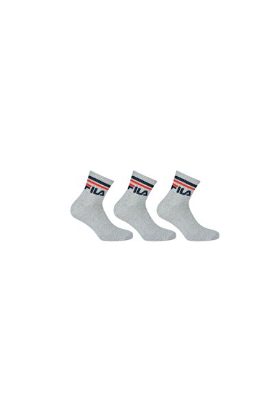 Fila Αθλητικές Κάλτσες Unisex F9398 Γκρι Μελανζέ 3 τεμάχια