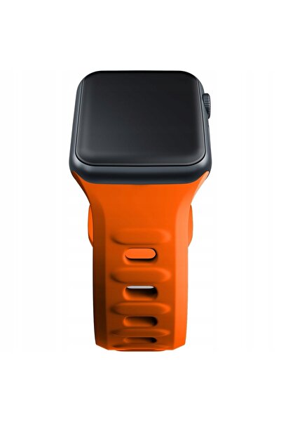3MK Curea de ceas din silicon portocalie pentru Apple Watch 42/44/45/49mm