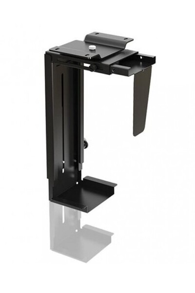 Techly Suport PC sub birou, montare pe perete, reglabil, negru