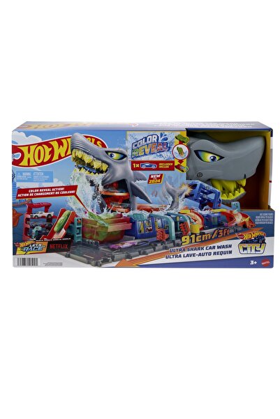 HOT WHEELS City Ultra Myjnia Rekina Set de joacă HTN82