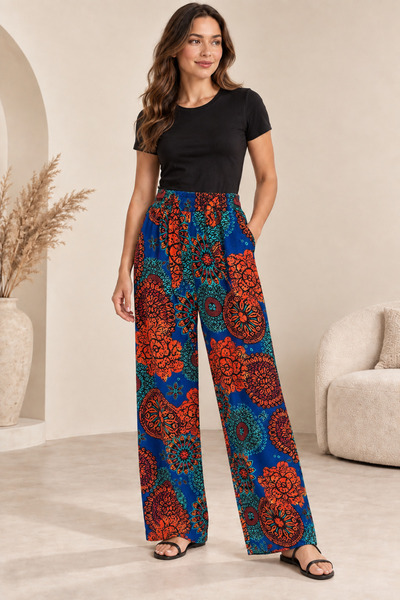Trendline Women's Viscose Pocketed Elastic Slim Summer Pants