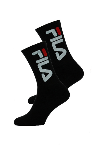 Fila Αθλητικές Κάλτσες Unisex F9598 Μαύρες 2 τεμάχια